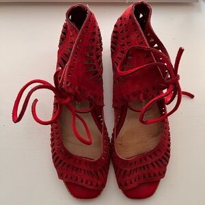 Jeffrey Campbell Ibiza Red Sandals